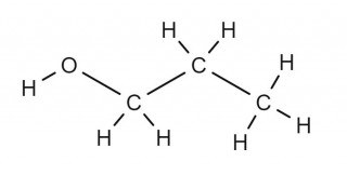 propanol displayed formula