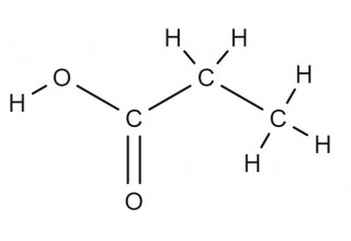 propanoic acid displayed formula